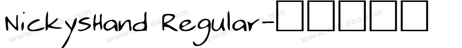 NickysHand Regular字体转换